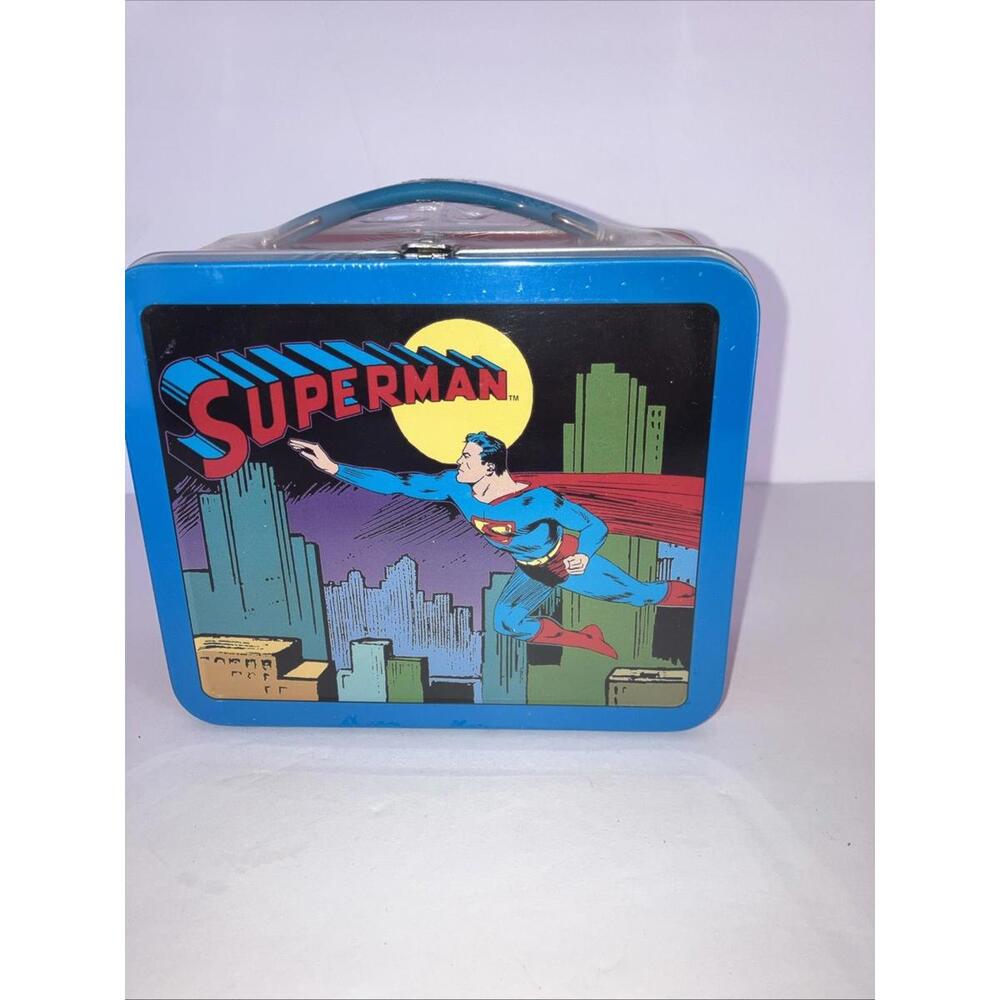 Vintage 1998 DC Comics Hallmark Superman Metal Superhero Lunchbox NEW W/TAGS